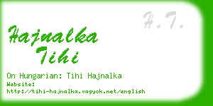 hajnalka tihi business card